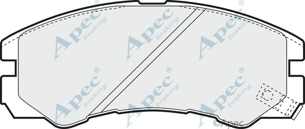 APEC BRAKING stabdžių trinkelių rinkinys, diskinis stabdys PAD1036